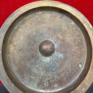 Brass decorataive object with Korea 1951 on the inside